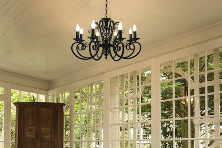 Enhance Your Dining Room with a Wrought Iron Candlestick Chandelier