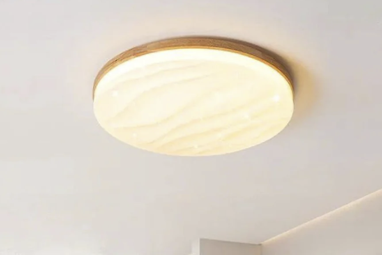 Modern Bedroom Lighting: Simple Round Acrylic Ceiling Lamp